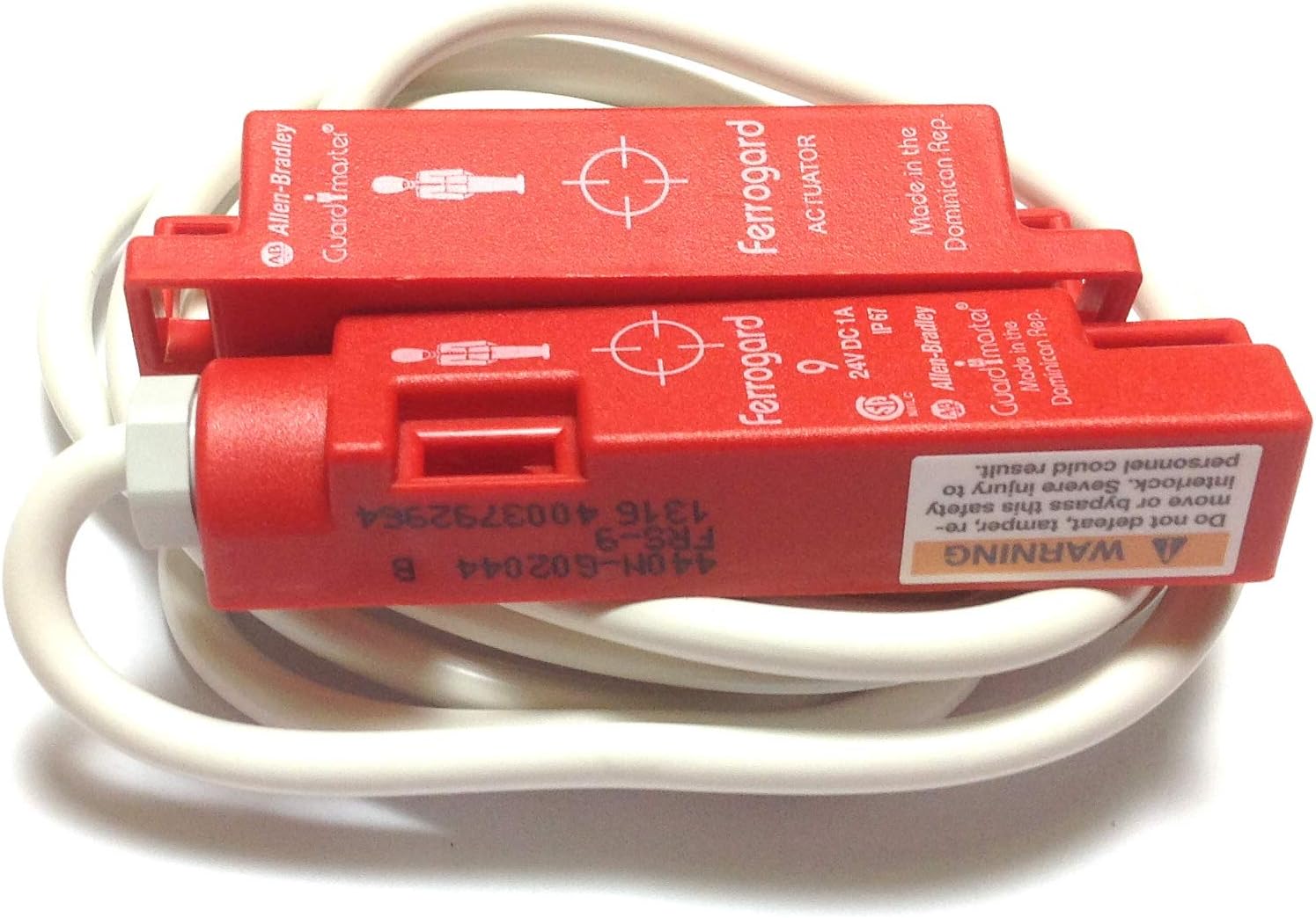 440N-G02044 | GUARDMASTER Safety Switch, FERROGARD Type FRS 9, RED Plastic, 1NC, 24VDC, 2M Cable