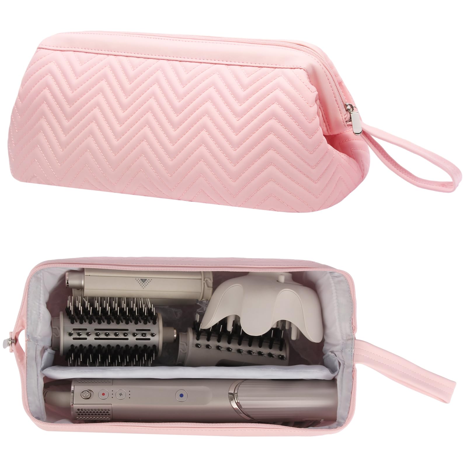 GENCAN Travel Case for Shark Flexstyle Portable Storage Bag for Shark Flexstyle Hair Styler Carrying Case for Flex Style 4-in-1 Air Styler & Hair Dryer (Pink)