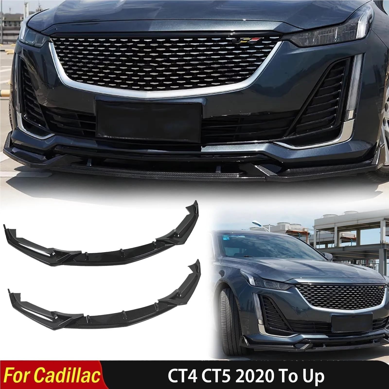 Separator bezpiecznika przednich ust, kompatybilny z Cadillac CT4 i CT5 od 2020 r.(CT5 Carbon Look)