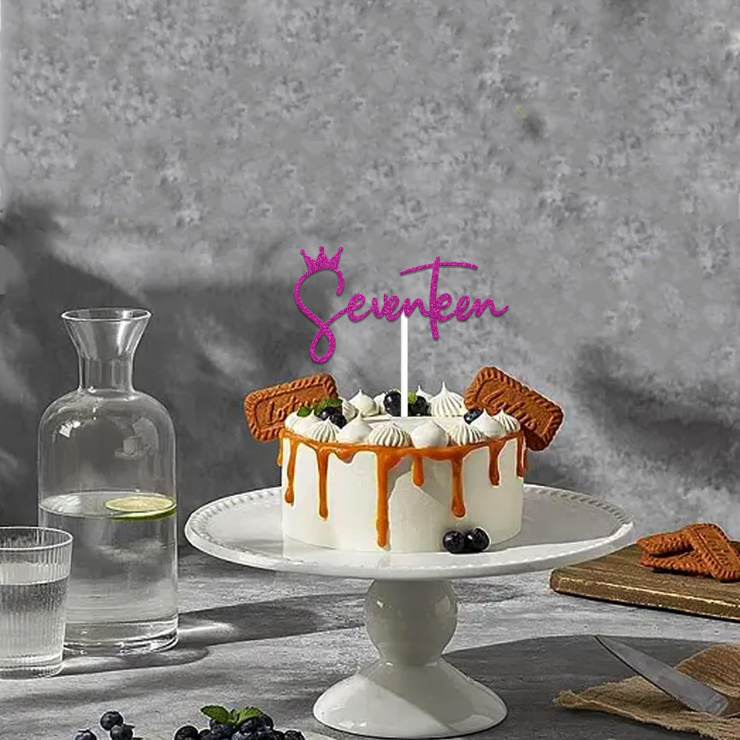 Snapklik.com : Birthday For Seventeen Cake Topper,Happy 17 Years Old ...