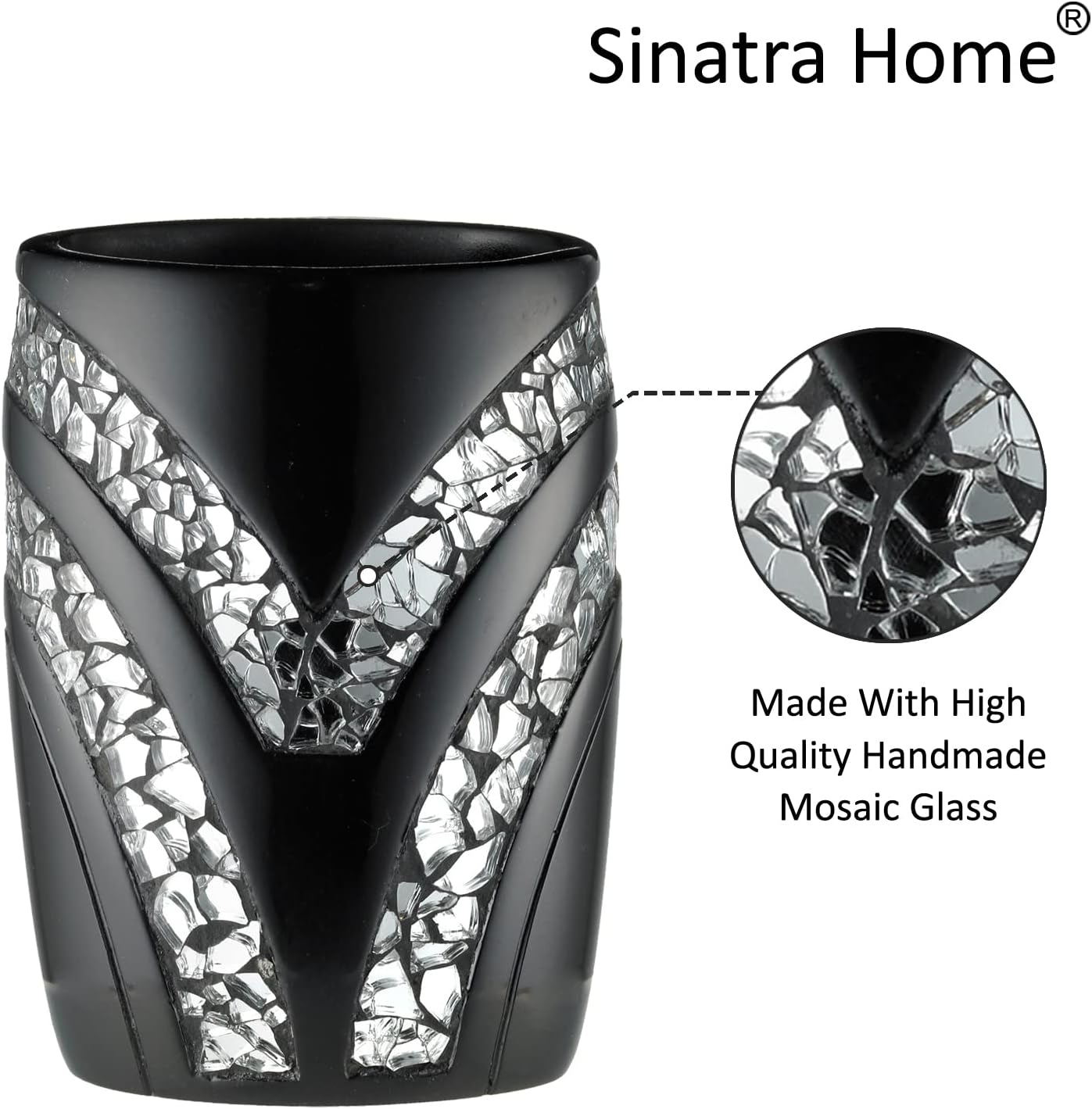 Popular Bath Sinatra Collection Resin Tumbler, Black image 4