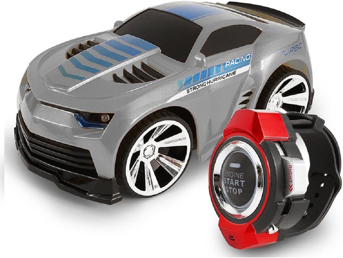 Pinron Smart Watch Voice Command Car Rechargeable Creative Voice-activated RC Car+Dazzling Headlights+Cool Brakes+ 2.4 G Frequency Voice Remote Control Toys Child Kids Birthday Gift