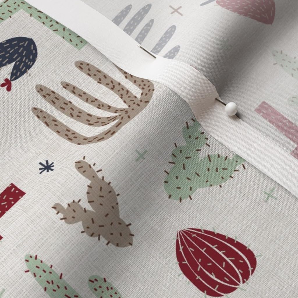 Spoonflower Fabric - Southwest Cactus Succulent Cacti Nature Desert Printed on Cotton Poplin Fabric by The Yard - Sewing Shirting Quilting Dresses Apparel Crafts