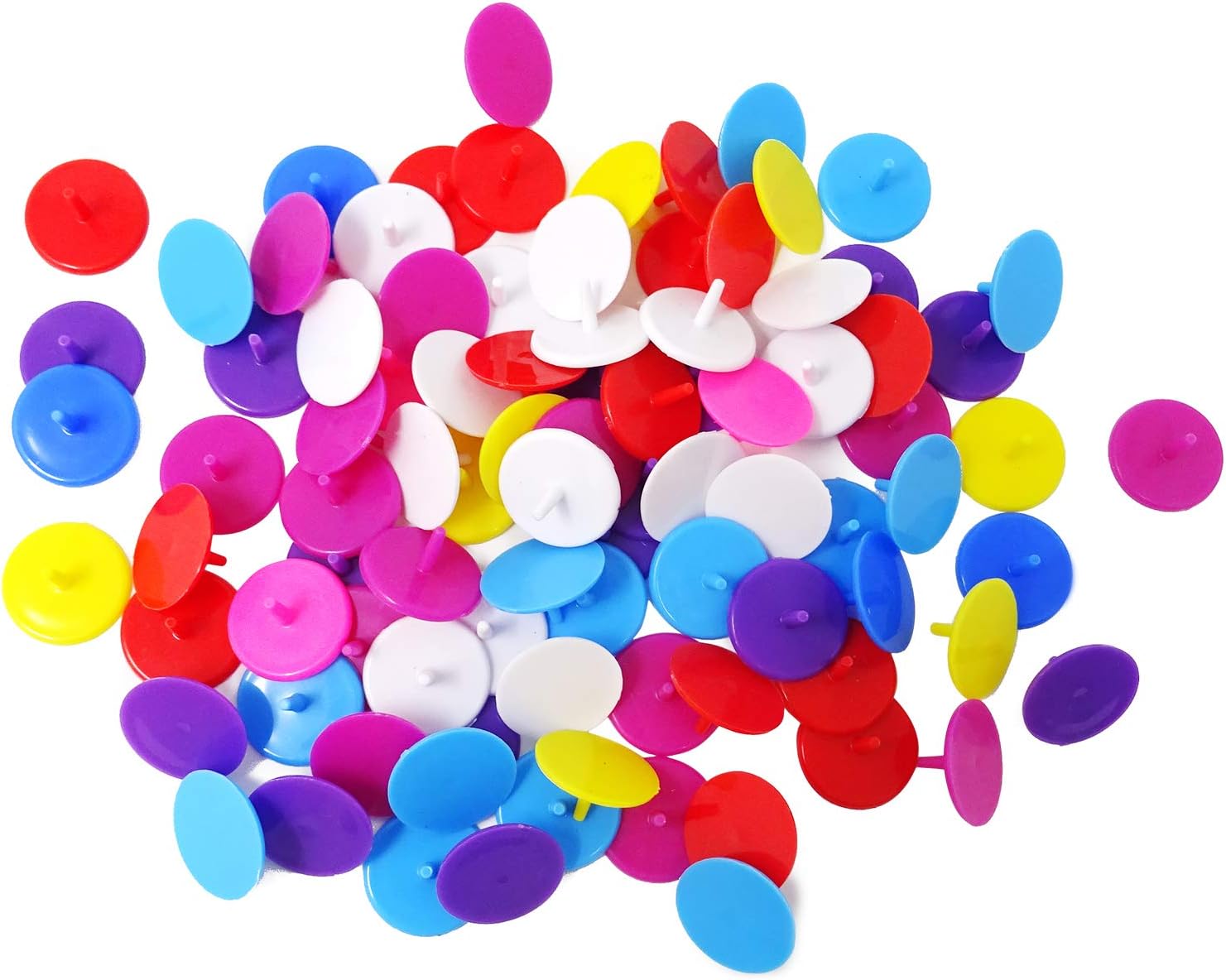 review HONBAY 100PCS Plastic Round Golf Ball Position Markers for Golf and Baseball (24mm, Random Color)