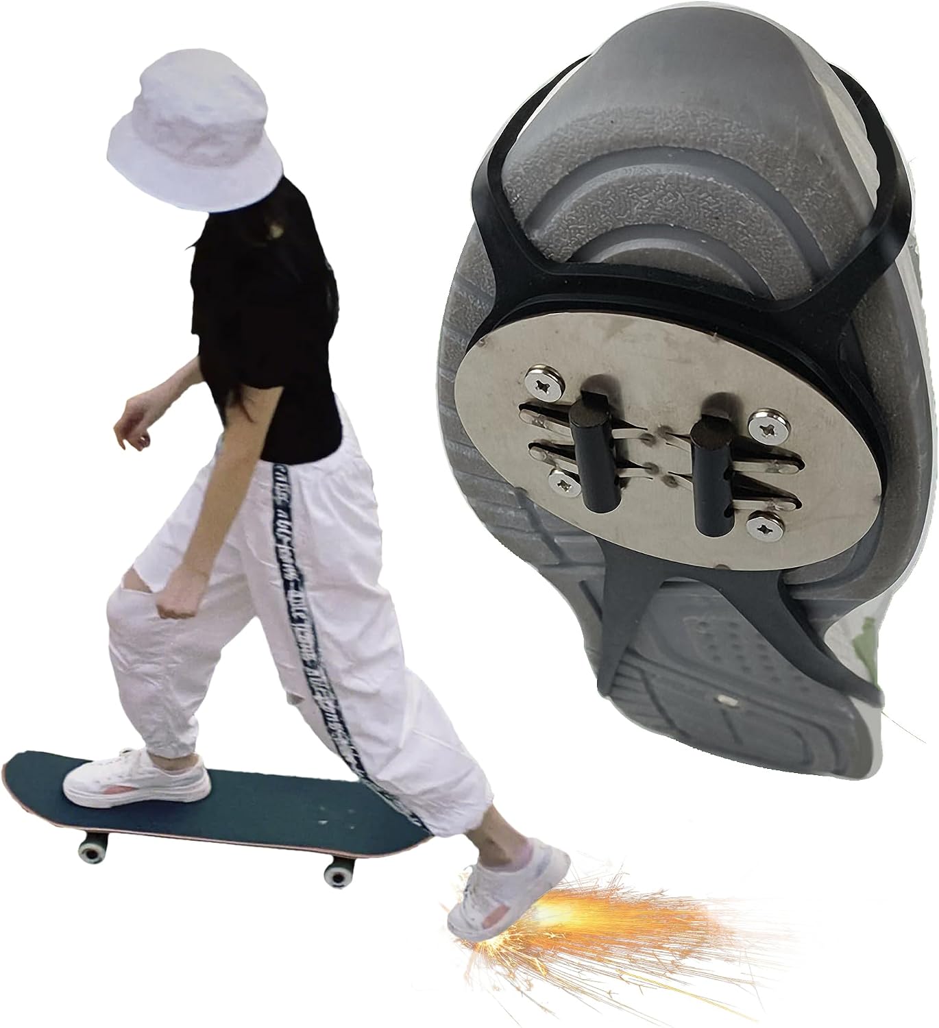 Flint Skateboard Funken-Set Von YYZGGLING – Für Bike, Motorrad & Skateboard, Mit Feuersteinen Für Spektakuläre Effekte