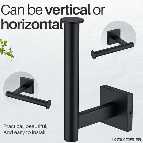 Vista 25 de KOKOSIRI Soporte de papel higiénico Dispensador de papel tisú para baño Portarrollos de baño Níquel cepillado Acero inoxidable B2005BR