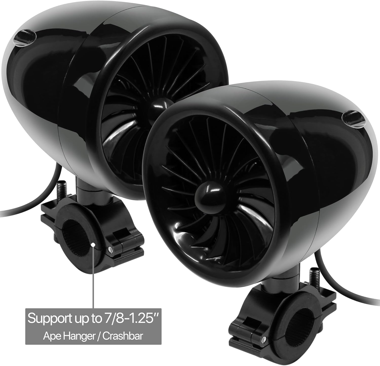 GoHawk Motorcycle Speakers and Amplifier Audio Sound System, 1000W Bluetooth Weatherproof 4 Inch Radio Audio System AUX USB SD FM Radio, Volume Control, ATV UTV Compatible