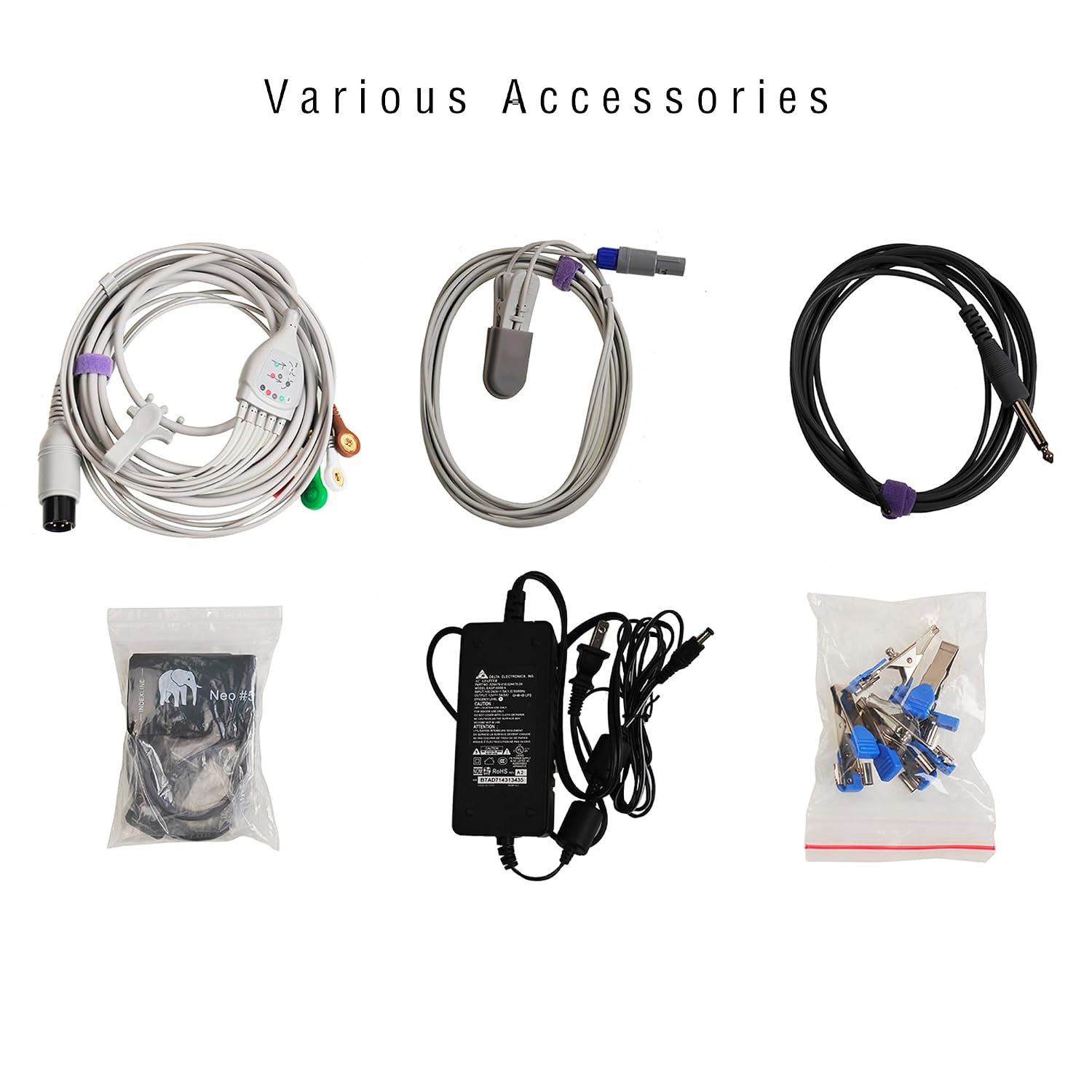 Veterinary Vital Signs Monitor 7 Inch Portable 6 Parameter Monitor ECG/NIBP/PR/SPO2/RESP/TEMP Animal Monitor