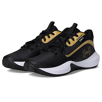 Under Armour Kids Grade School Lockdown 7 (Big Kid) Kids Shoes Black/Black/Metallic Gold