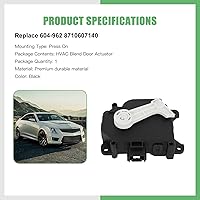 Vista 2 de SCITOO 604-962 Actuador de puerta mezcladora de calefacción y ventilación HVAC compatible con Lexus ES350 2016-2018, para Toyota Avalon 2005-2018