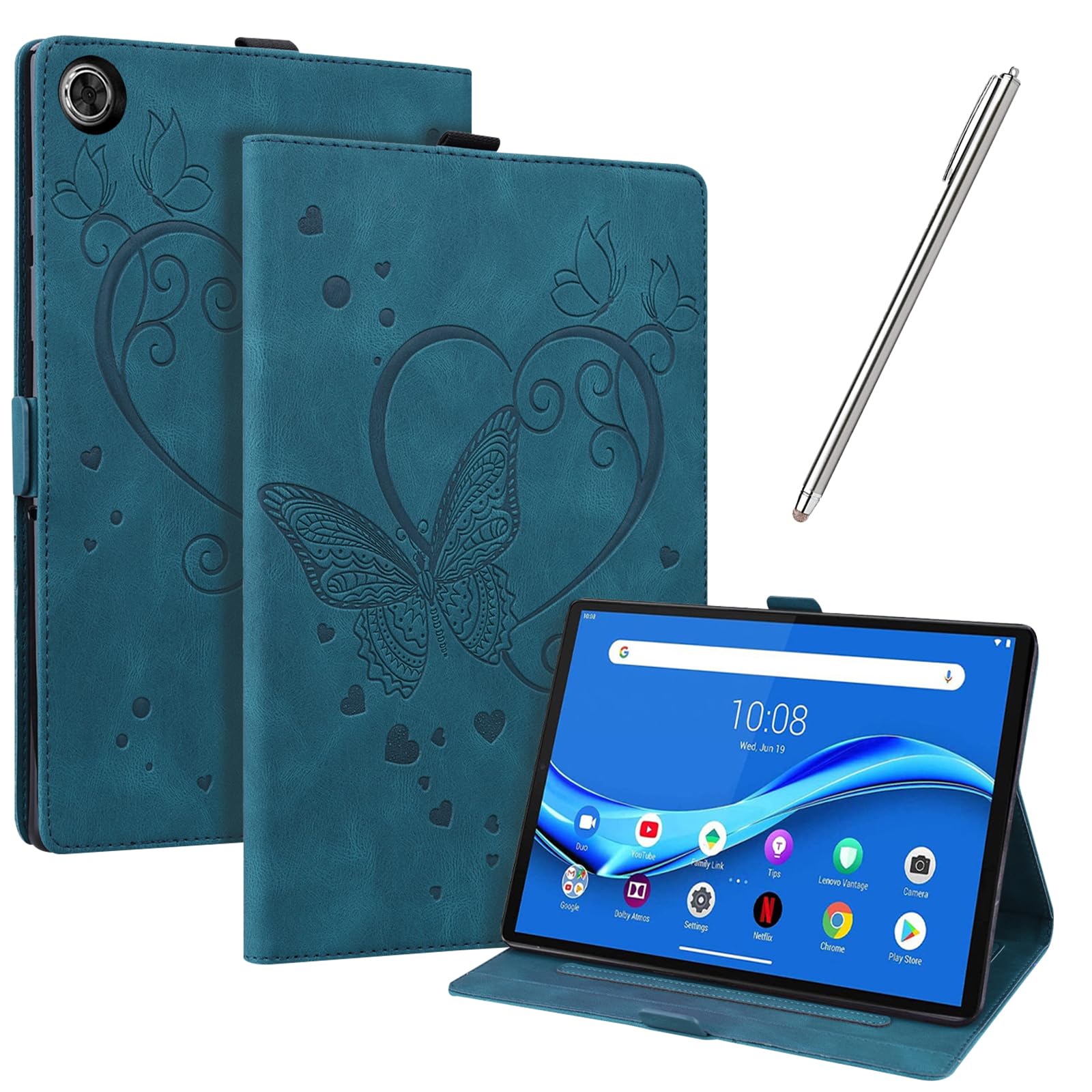 Cover Lenovo Tab M10 FHD Plus 10.3: Custodia In PU Con Smart Cover E Stand, Motivo Space Dog