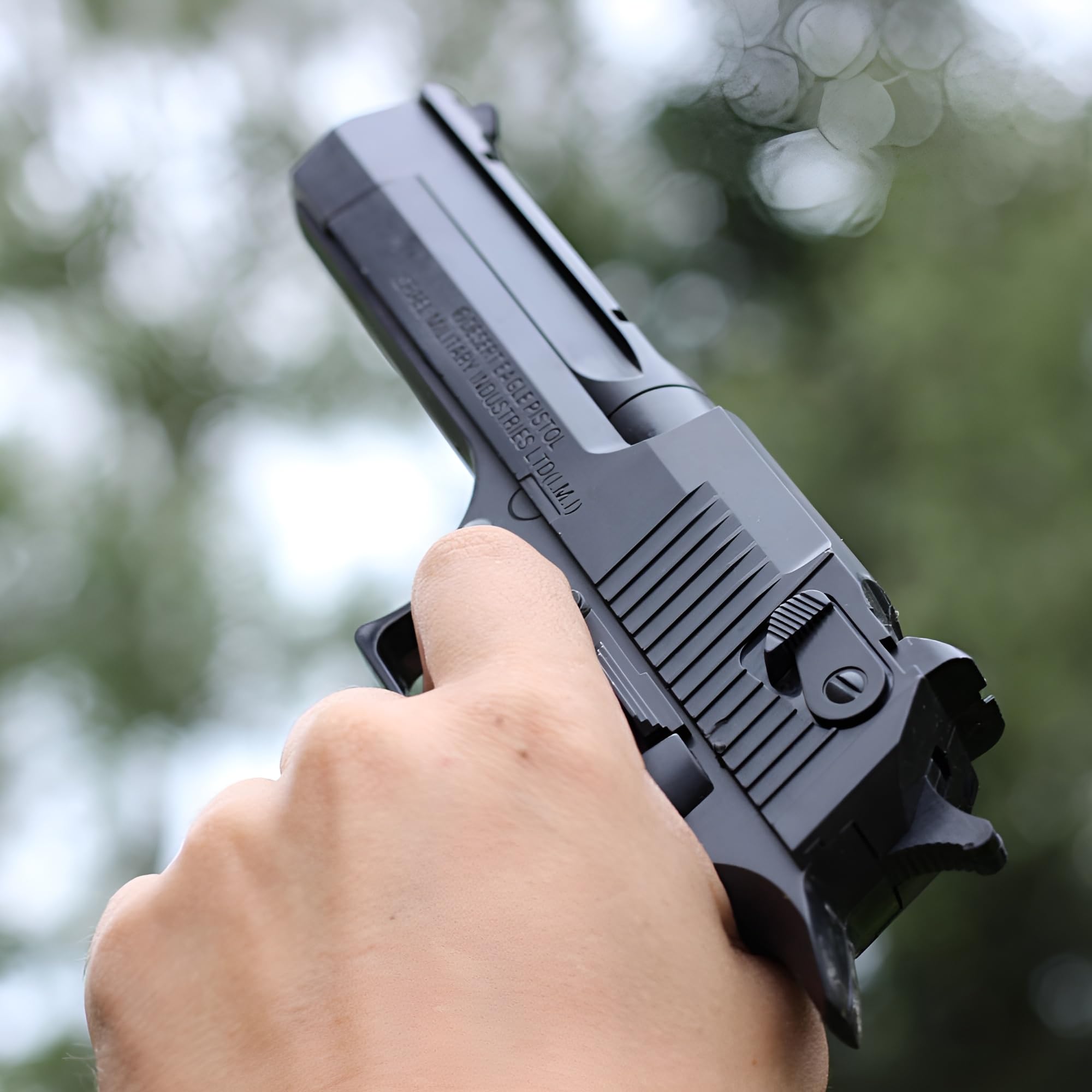 B.W. Softair Gun Airsoft Pistole | Desert Eagle - Schwarz | 21,5cm. Inkl. Magazin & unter 0,5 Joule (ab 14 Jahre)