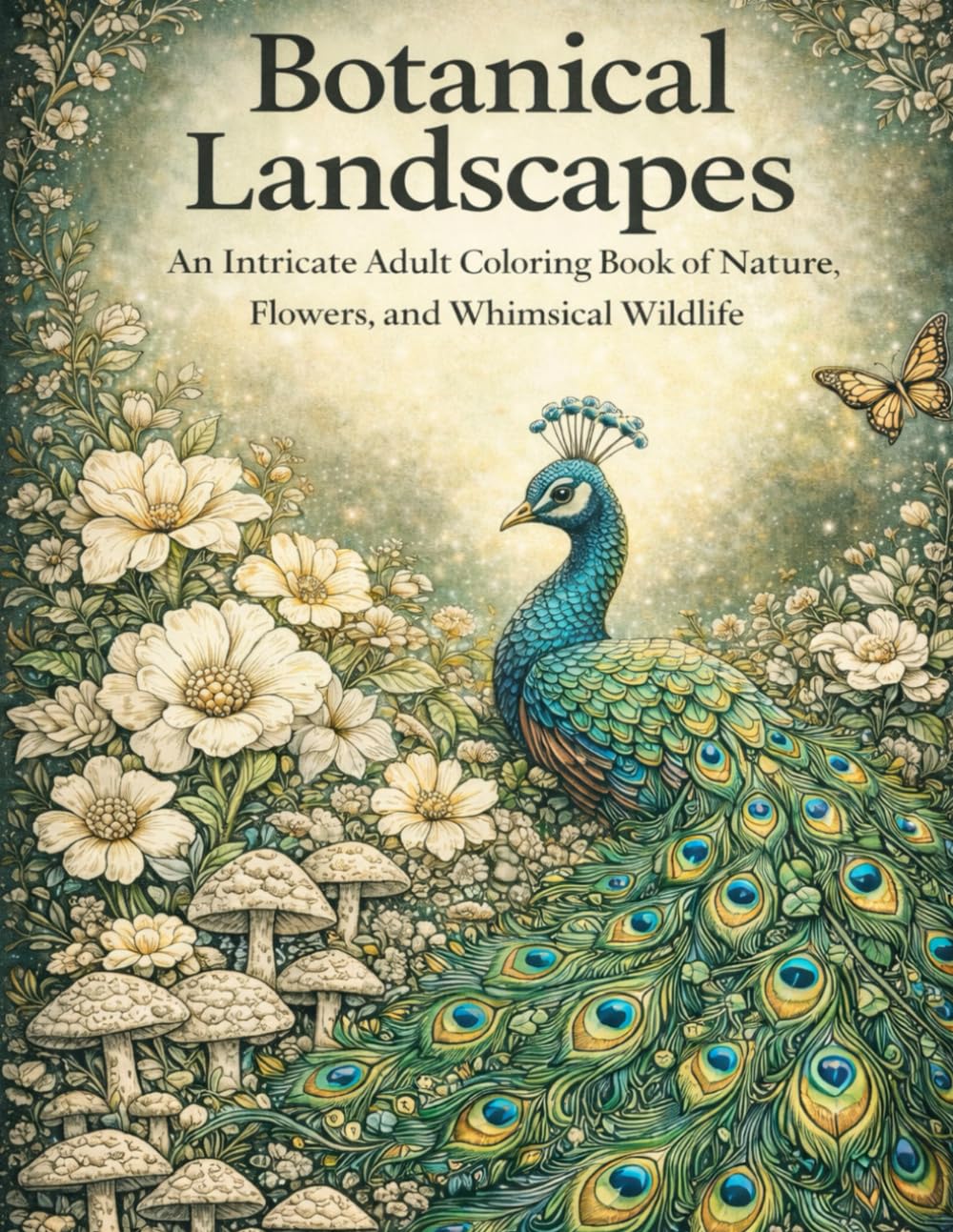Botanical Landscapes: An Intricate Adult Colouring Book of Nature, Flowers, and Whimsical Wildlife