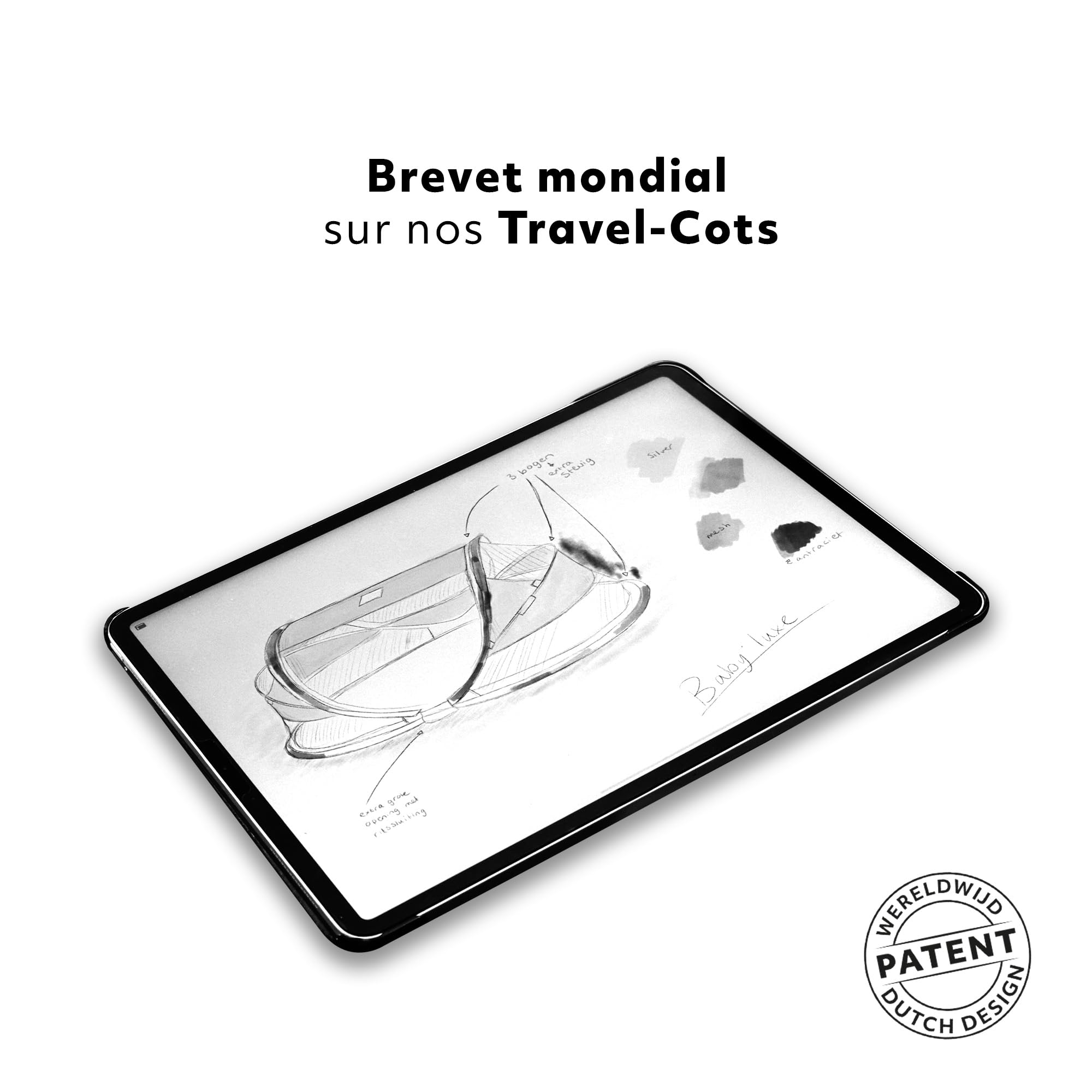 Deryan Lit de Voyage pour Petits Enfants avec Matelas, Lit bébé de la Naissance Jusqu’à 4,5 Ans, Pop Up Tente pour Bébé Montée en 2 Secondes, Moustiquaire & Sac de Voyage Inclus, Facile à Plier, Sable