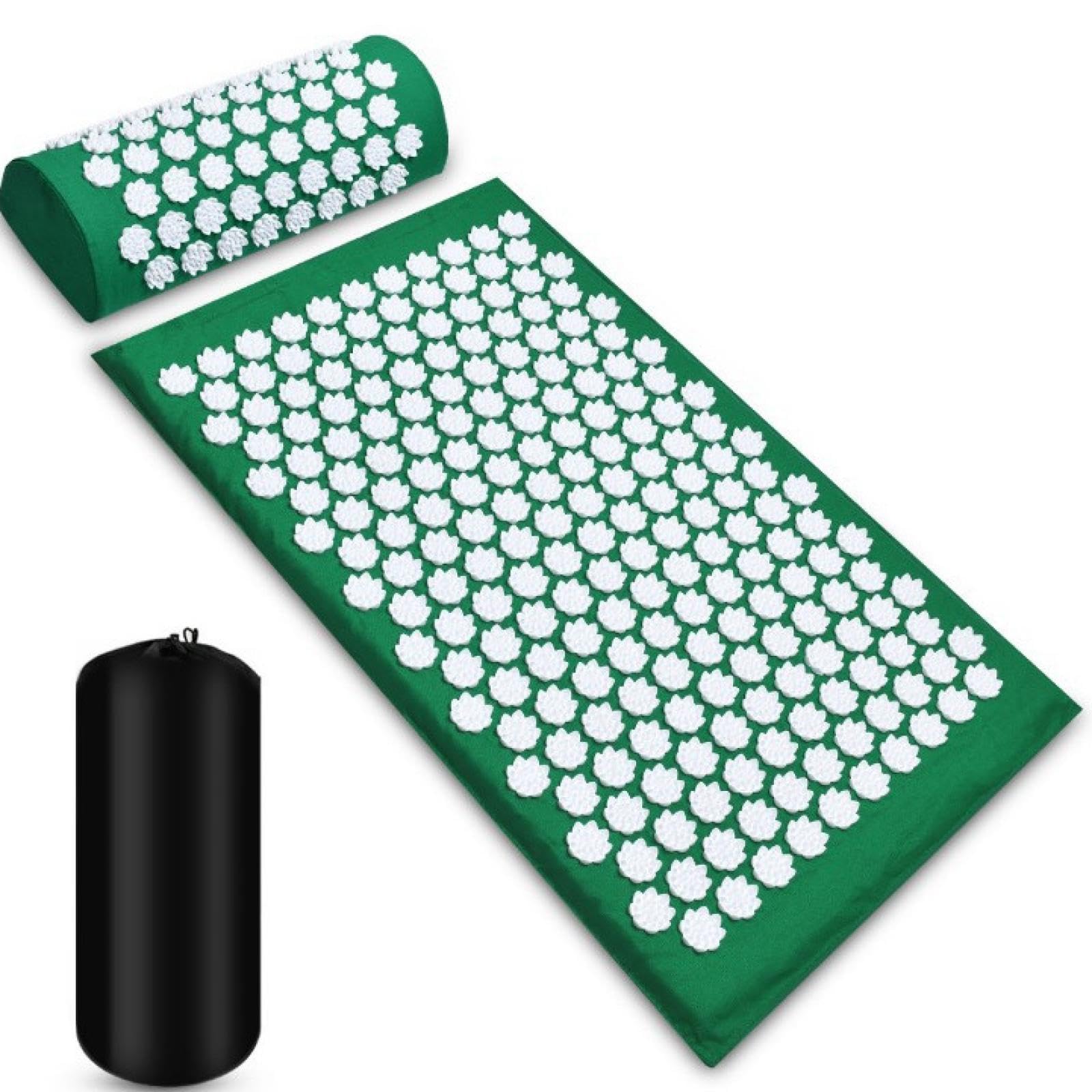 DeaVER Shiatsu Acupressure Mat Spike Massage Pad Kuznetsov's Applicator Sport Fitness Cushion Pillow Massager Yoga Mat Pilates Exercise