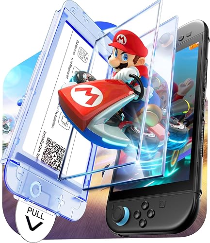 Screen Protector for Switch 2, 10H Military Grade Protection Tempered Glass with Eye Protection for Nintendo, [2026 Upgrade] Auto-Align & Auto-Dust Kit, Ultra-Durable for Valentine's Day gifts, 2 Pack