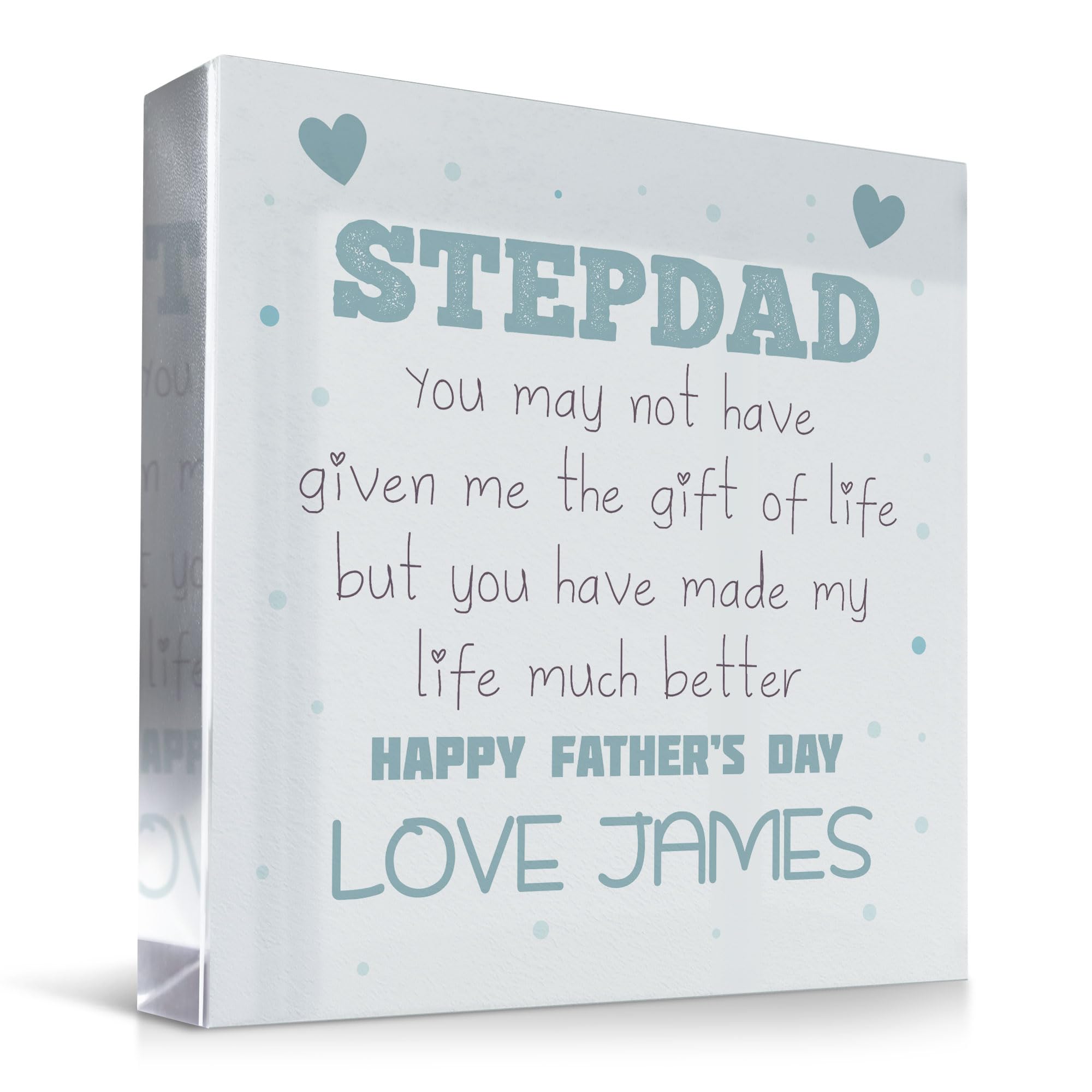 Red Ocean Fathers Day Gift For Step Dad Personalised Gift For Step Dad Thank You Gifts For Stepdad On Fathers Day Gift For Him Dad Gifts From Daughter Son Keepsake