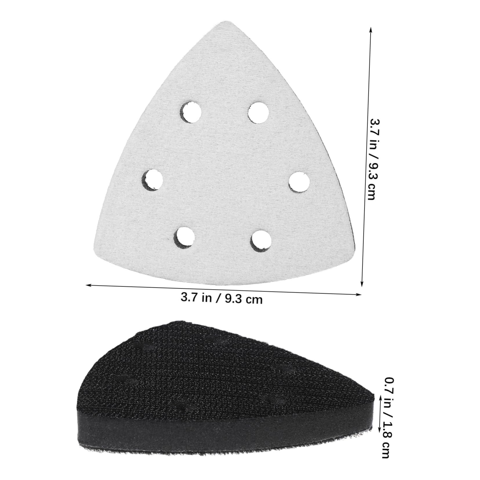 DECHOUS 2 Pcs Triangle Sanding Pads for Oscillating Tools Sandpaper Pad for Electric Sander Easy Attachment for More User Friendly Design for Versatile Applications