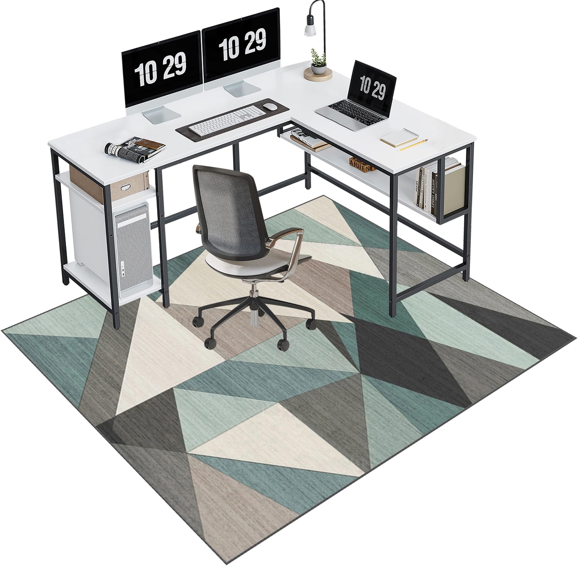 EYKWKB Office Chair Mat for Carpets, Carpet Protector Floor Mat, Desk Chair Mat for Carpeted Floors, Gaming Chair Mat, Floor Protector for Office and Home Desk Chairs 120 x 140 cm