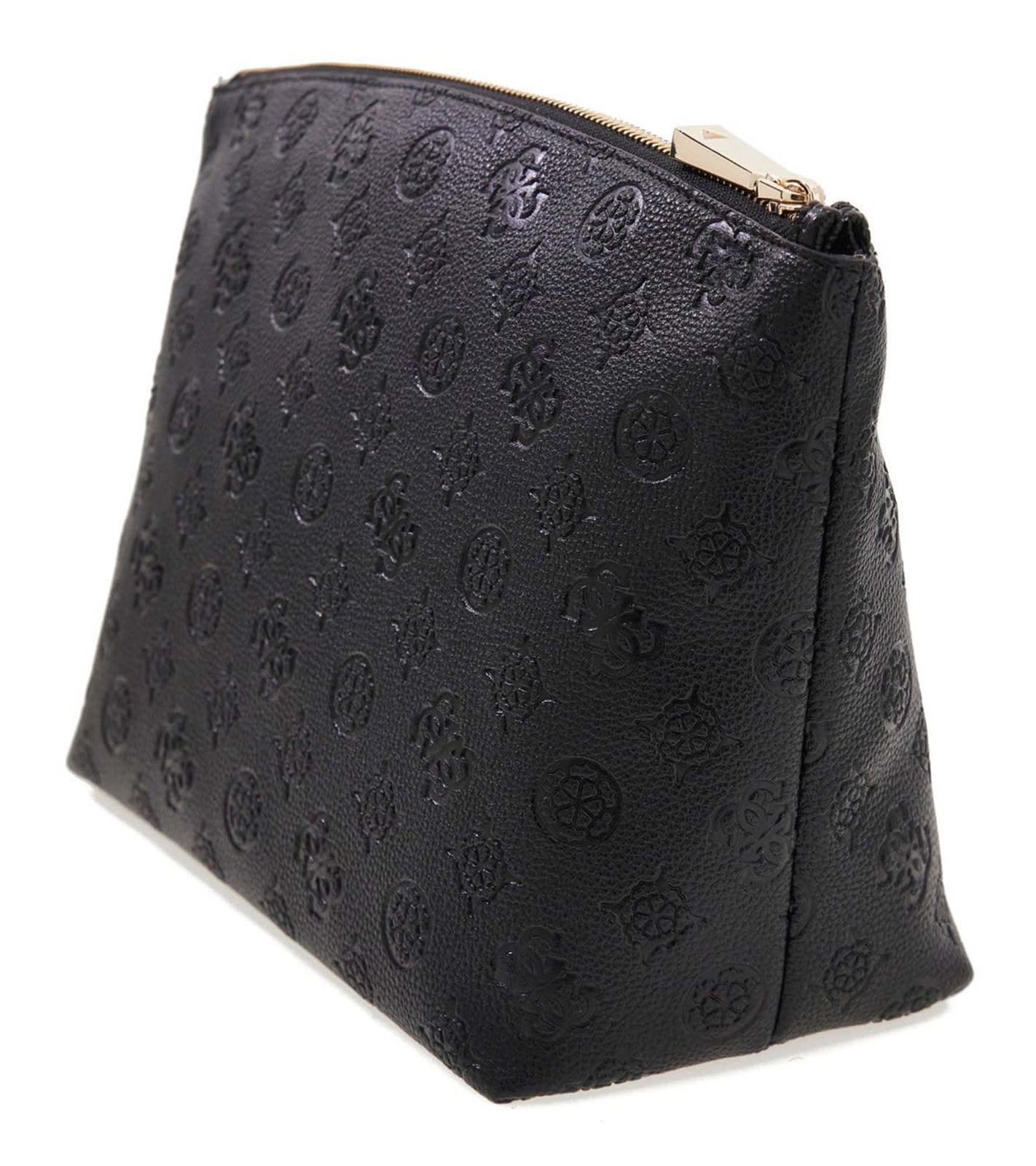 GUESS Kosmetiktasche Wilder Top Zip Cosmetic Bag Black schwarz