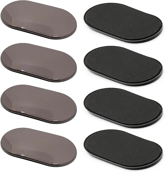 PHS Furniture Sliders for Carpet and Other Floor Surfaces - Furniture Moving Straps for Heavy Cabinets, Dressers, Tables, and More - Large - (Pack of 8)