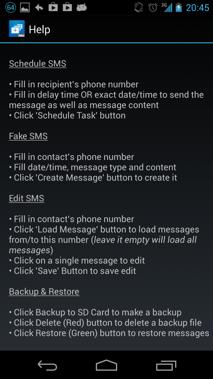 SMS for Android