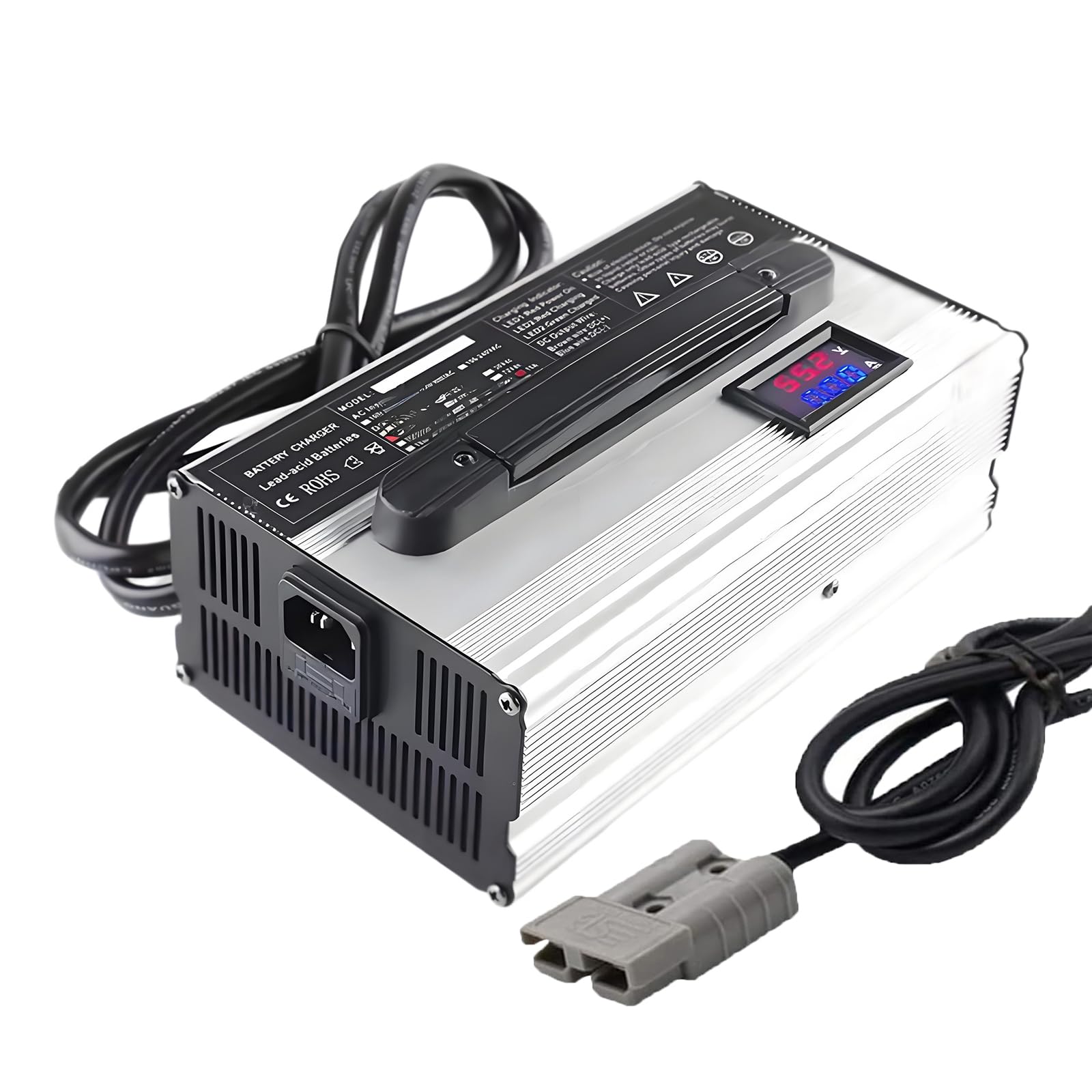 Ładowarka akumulatorów do wózków widłowych 12 V/24 V/36 V/48 V/60 V/72 V, Ładowarki akumulatorów 900 W z przyłączem Anderson do ładowania akumulatorów kwasowo-ołowiowych,60v 12a,175A Anderson