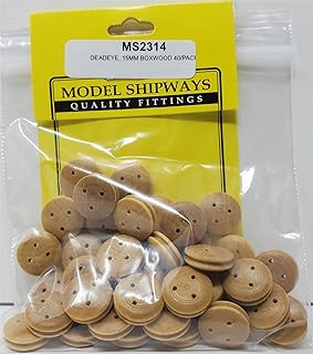 Model Shipways Deadeye, 15mm Boxwood 40 Pack