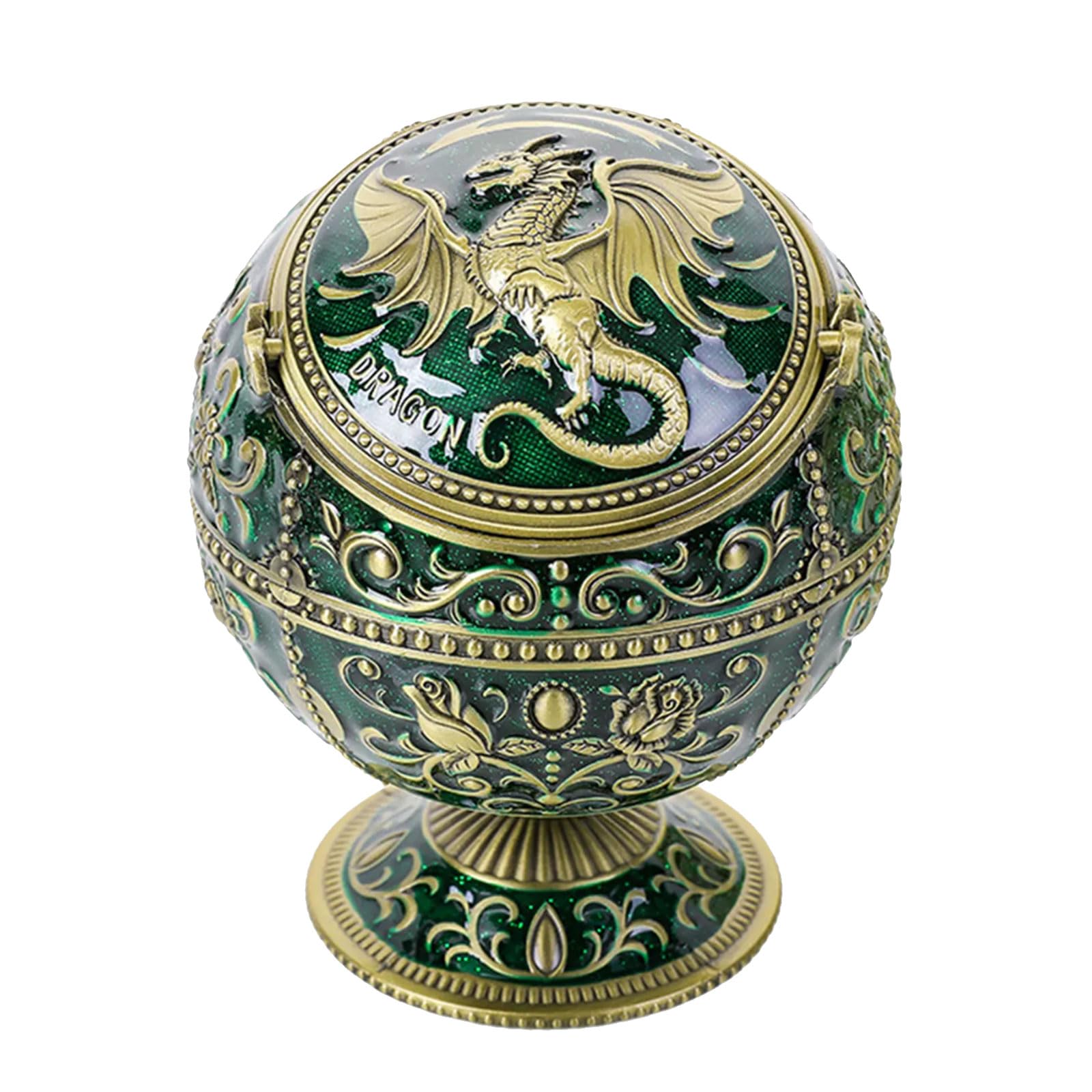 Tsophreniq Modern Metal Ball Ashtray for Home Stylish Design Prevents Ashes Scattering Decorative Holder Artistic Metal Home Decors