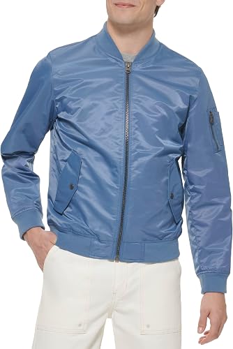 Levi's Ma-1 Flight Lightweight Zip-up Bomber Jacket Chaqueta Varsity, Azul (Blue