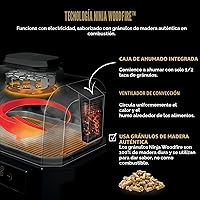 Vista 7 de Ninja OG951 Woodfire Pro Connect Premium XL - Parrilla y ahumador para exteriores, Bluetooth, habilitado por app, parrilla maestra 7-en-1, ahumador