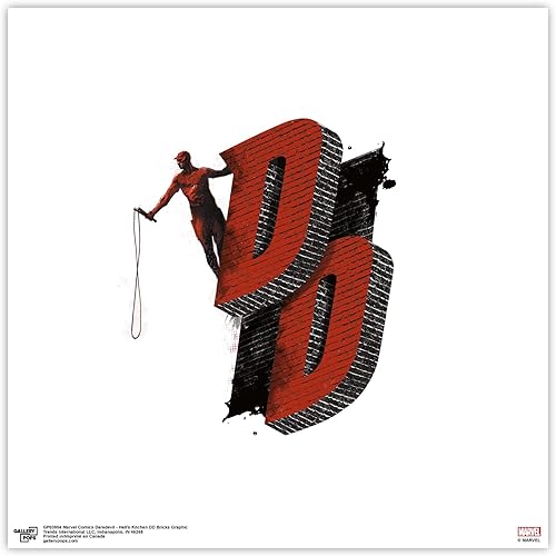 Miniatura 9 de Trends International Gallery Pops Marvel Comics Daredevil - Hell's Kitchen DD Bricks Graphic Canvas Wall Art Wall Poster, 12.00" x 12.00", Stretched