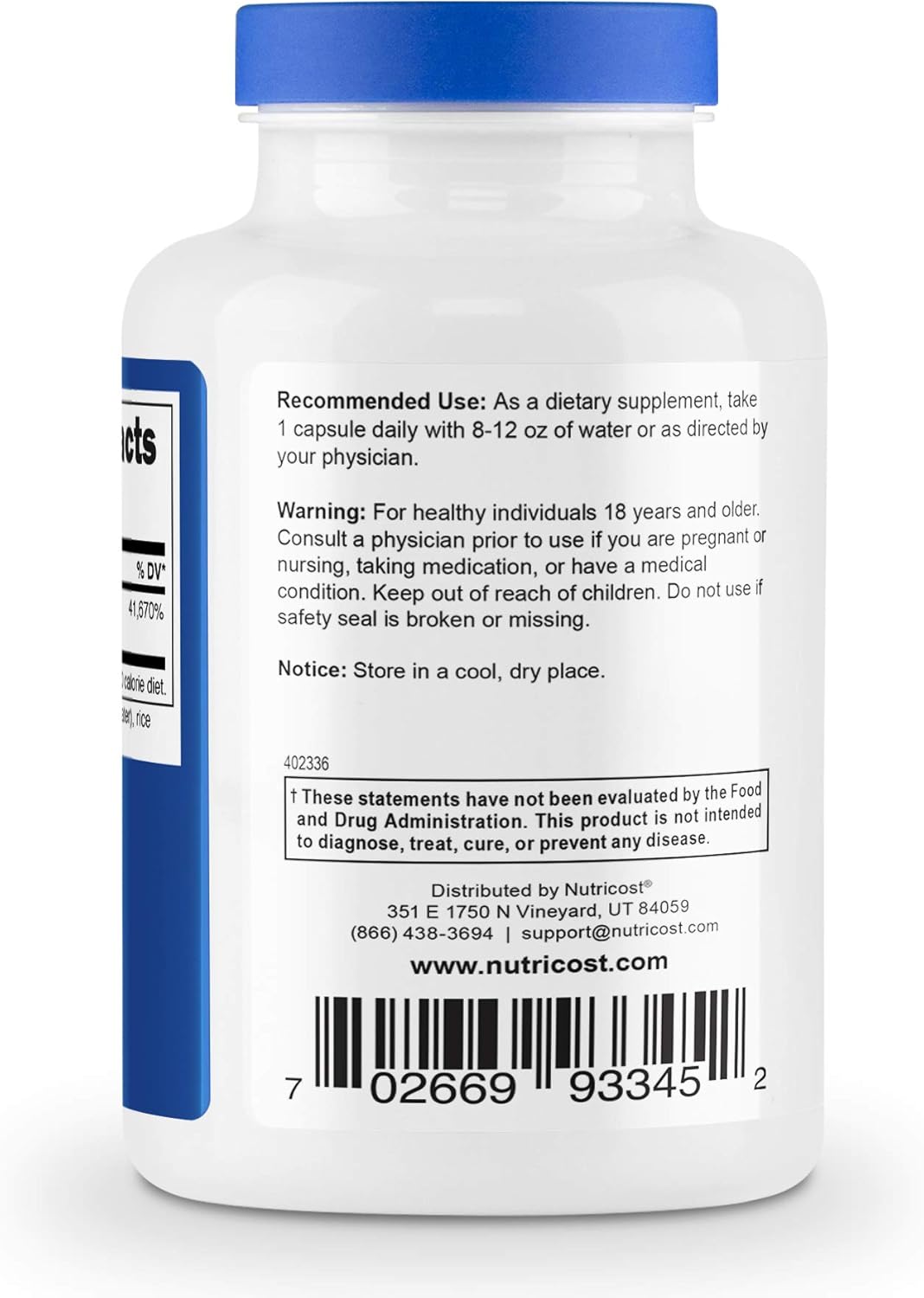 Nutricost Vitamin B1 (Thiamin) 500mg, 120 Capsules (2 Bottles) : Health & Household