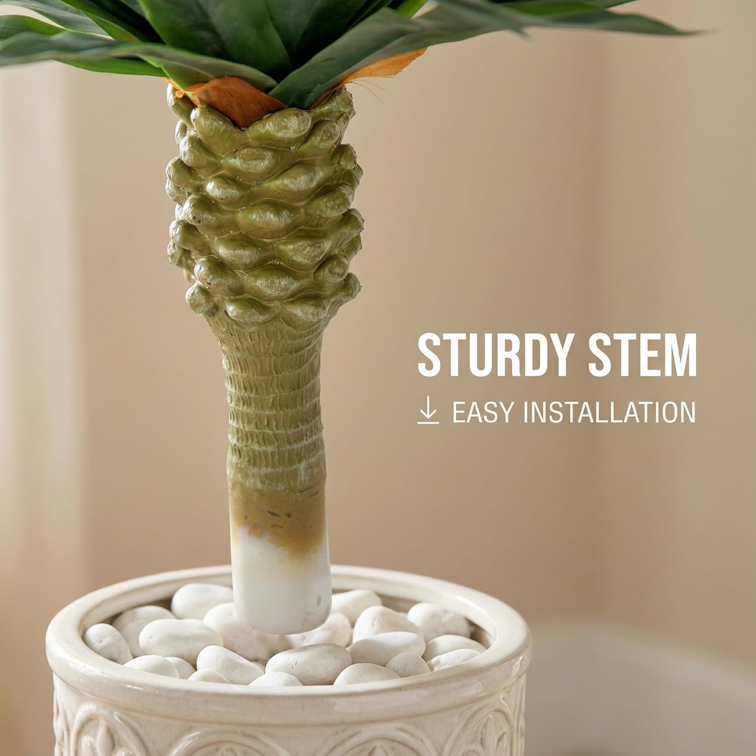 2 PCS Artificial Agave Plants, Faux UV Resistant Agave, Fake Succulent Without Pot for Indoor and Outdoor Décor (24 Inch)