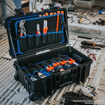 B&W JUMBO 6600 mobile tool case with tool pockets (PP case, volume 26.4 l, 50 x 28.5 x 18.5 cm inner) 117.20/P, tools not included