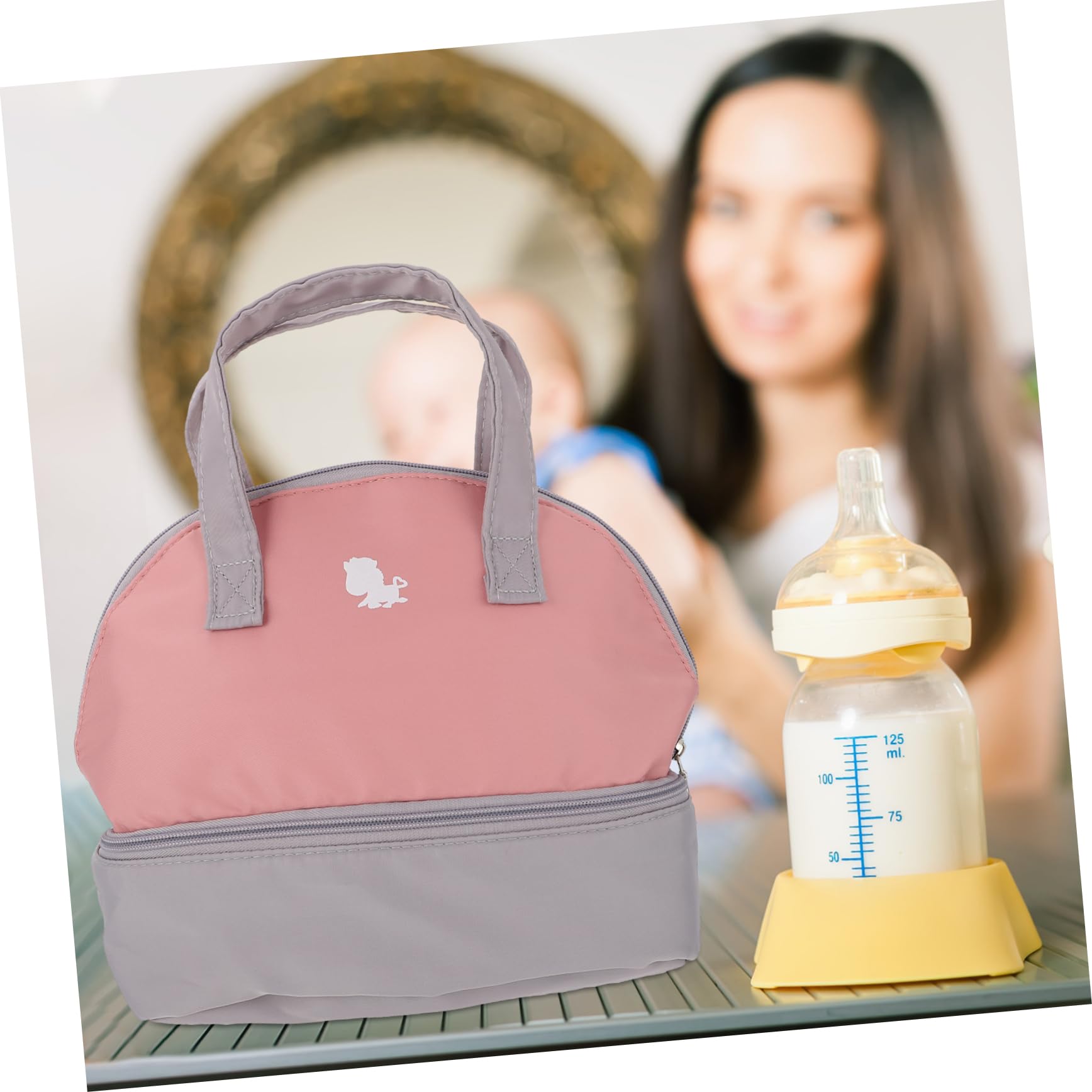 Abaodam 3 Piezas Bolsa Pack Bebe Packs bebé mamá biberones Bolsa Almacenamiento Leche biberón Recipiente para biberones Bolsa Asas la Aislamiento Organizador envase