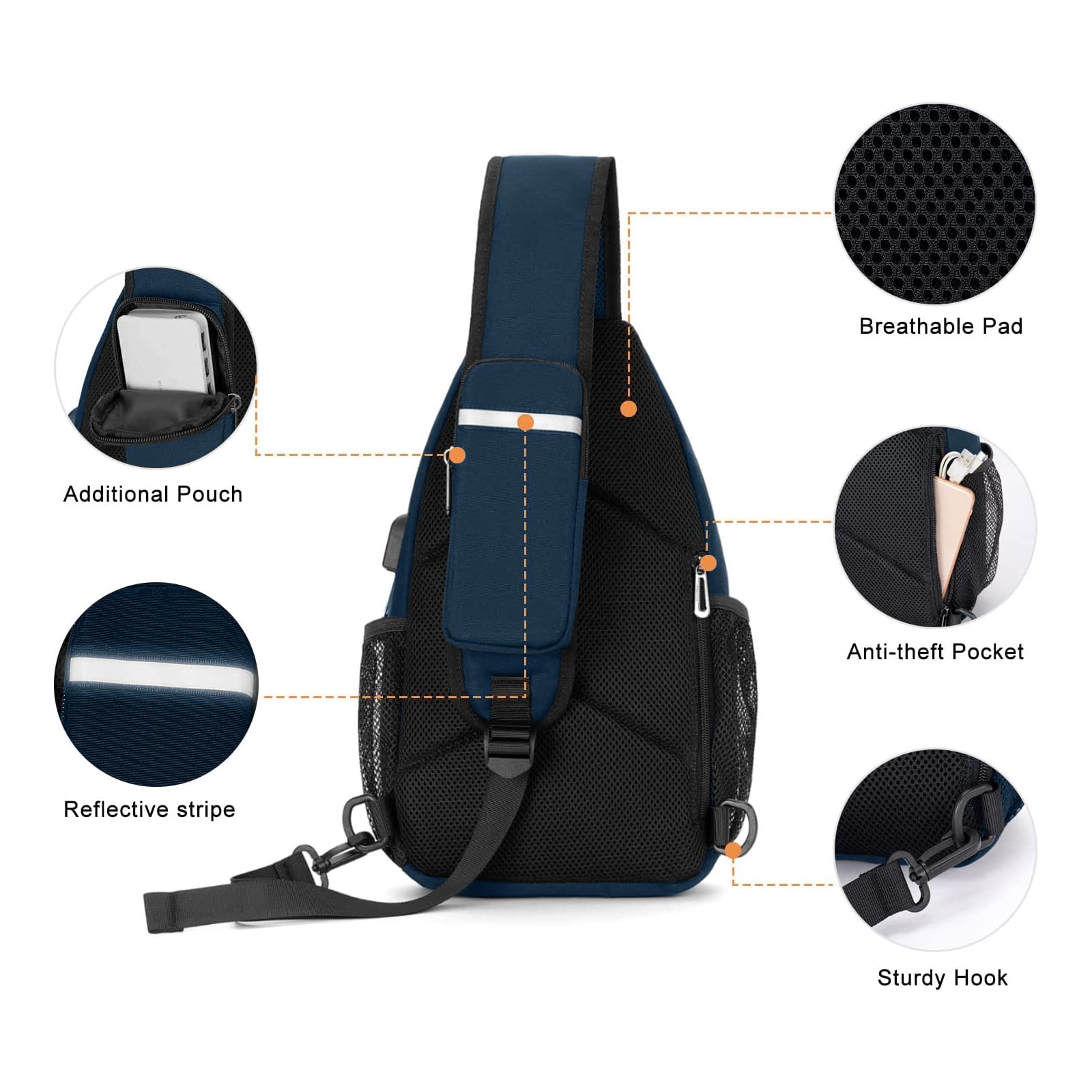 MOSISO Sling Backpack Bag - Image 4