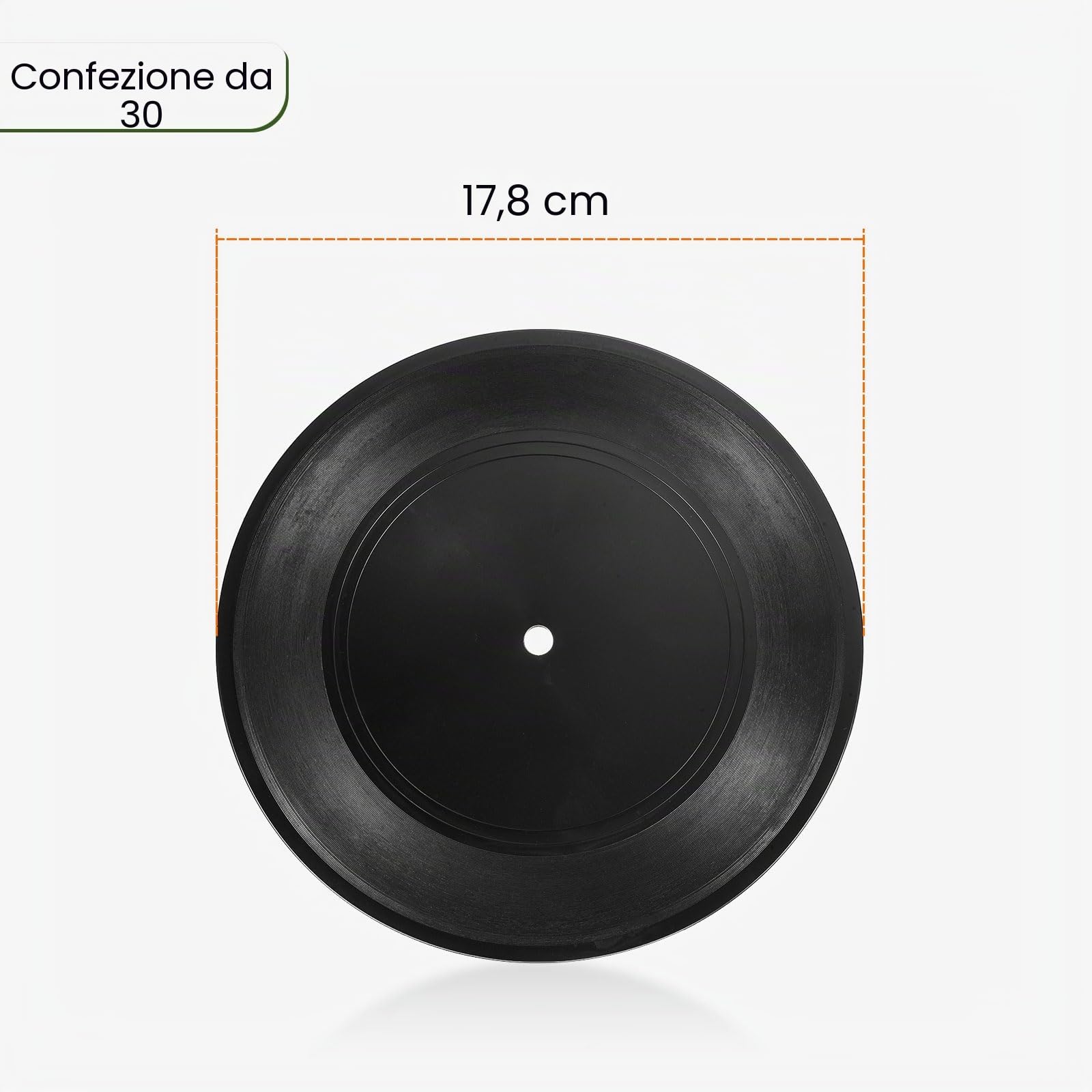 PATIKIL Vuoti Vinile Dischi 7" 30pz CD Falsi Vinili Dischi per Parete Estetica Decorazione Decorativi Dischi per Rotolo Musica Stanza Rock Festa Fai Da Te Decorazione Nero