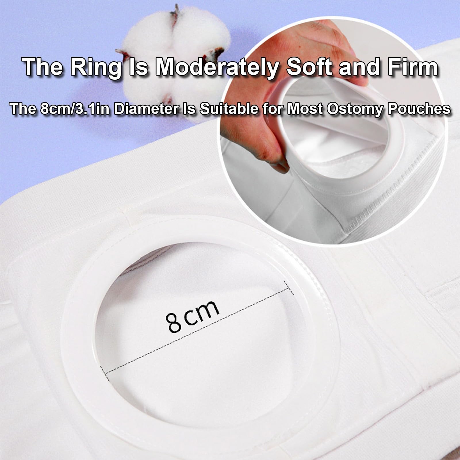 Fascia per Stomia, Cintura per Stomia Regolabile da Donna, Cintura Colostomia per Colostomia e Ileostomia Post-Operatoria Addominale(Large)