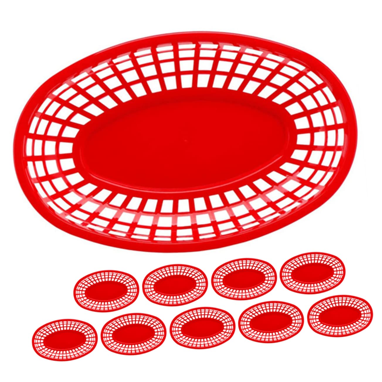 SOLUSTRE 10Pcs Decorative Snack Basket Catering Tray for Fruits Vegetables and Sundries Container for Parties Picnics and Entertaining