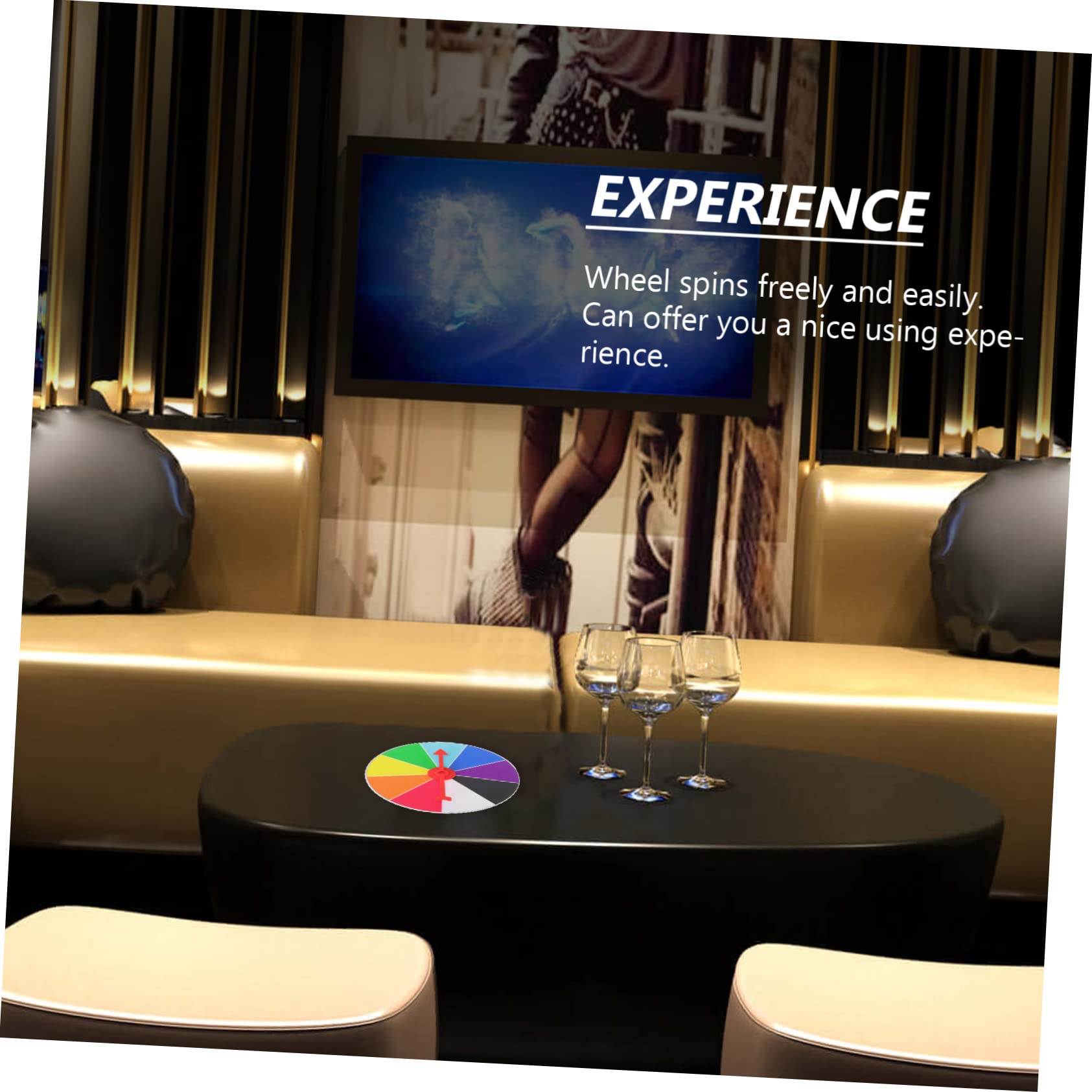 TOYANDONA 1pc Prize Wheel Reusable Turn Plate for Party Game Prop Small Draw Game Hanging Turntable 10cm Diameter