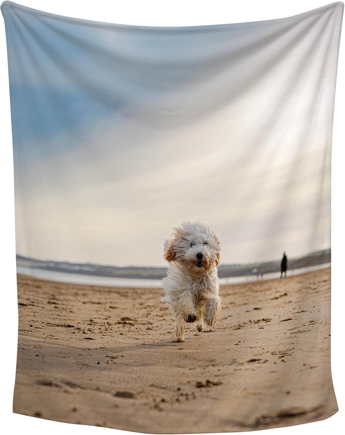 Prints Next Day – Custom 30" x 40" Plush Pet Lightweight Blanket with Photo Upload - Gift for Dog or Cat Owners - Personalized Couch Throw - Printed in America