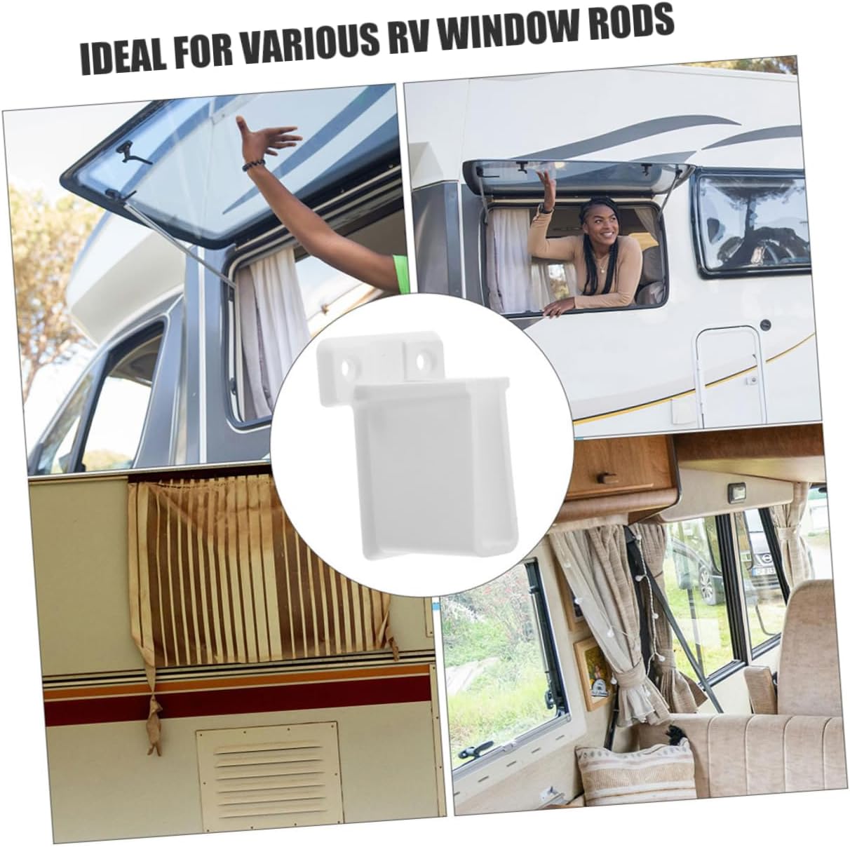 20pcs Wall Mount Shelf Brackets for Rv Window Rods Durable Plastic Fasteners with Screws for Closet and Cabinet Storage Versatile Wire Shelf Support