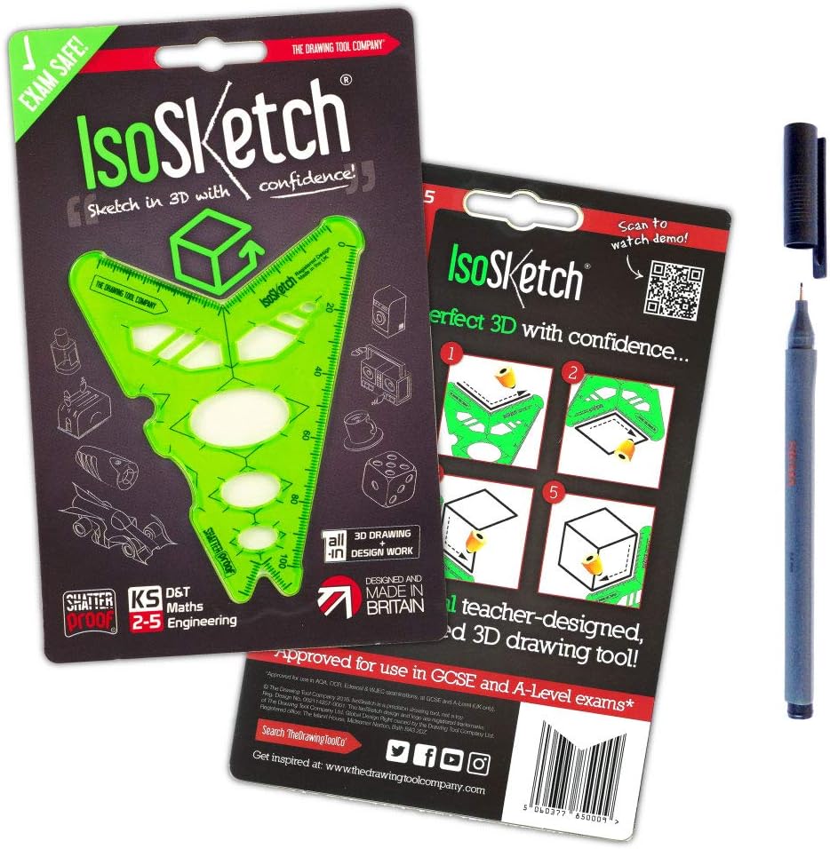 IsoSketch 3D Drawing Tool (Inc. Fine Liner)