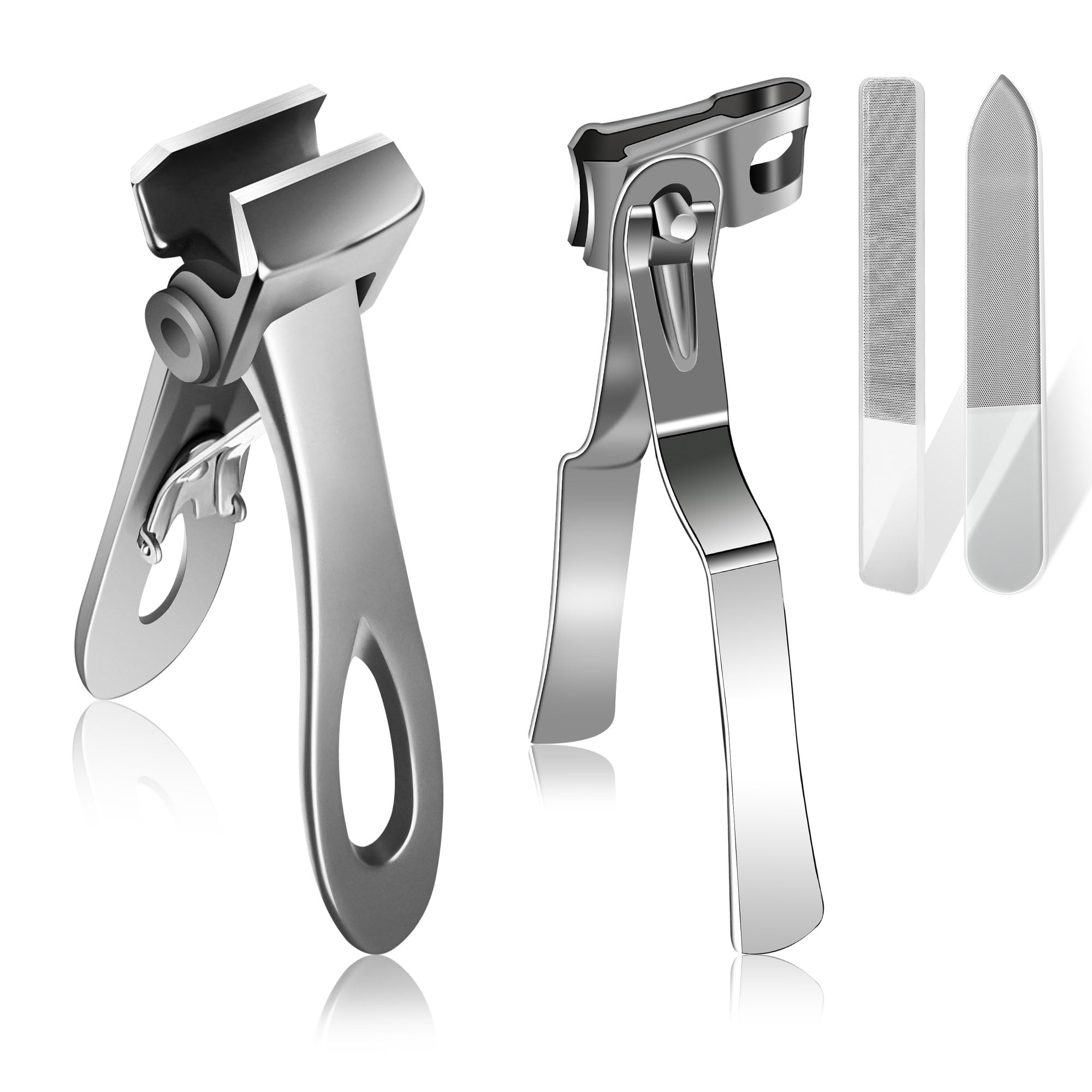 Werlla Coupe-ongles pour homme épais, 17 mm, coupe droite à large ouverture, coupe-ongles d'orteils extra large pour adultes et prise en main facile, coupe-ongles rotatif à 360 degrés pour les