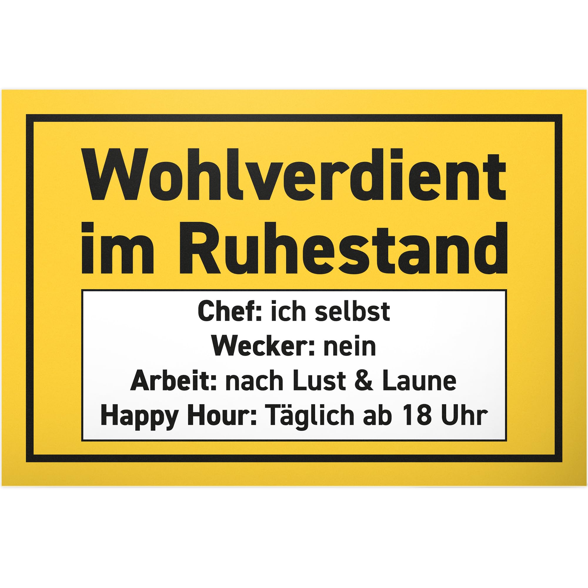 DankeDir! Plastic Sign 30 x 20 cm, Men's Gift Colleague Retirement Entry Retirement