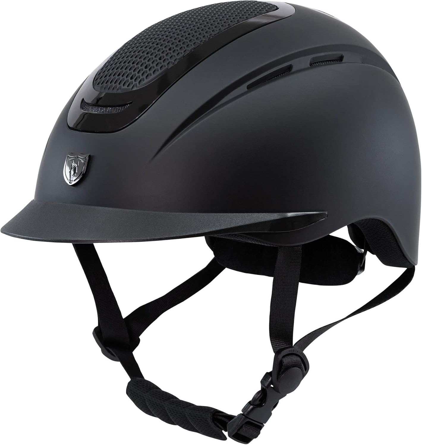 Tipperary Equestrian Ultra Helmet, Matte Black Shell/Matte Blacktop/Black Gloss Trim, L (9301-L-MBK)