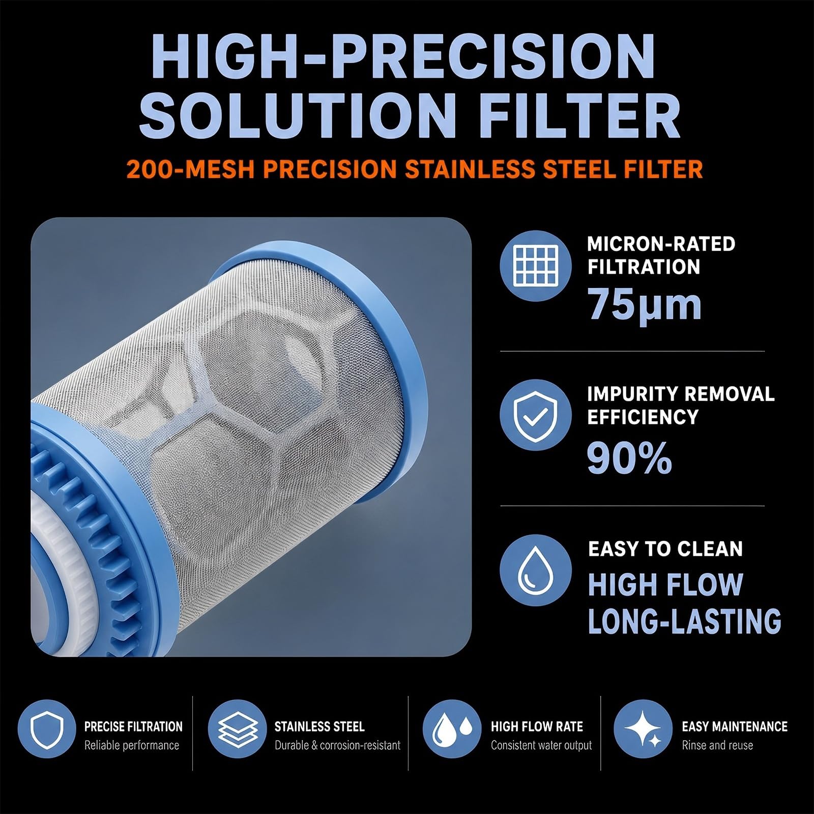 200 Mesh Stal nierdzewna Rotary Drum Microfilter 5000L / H Auto Clean Fine Filter do Pond Aquarium Wastewater Anti Clog Cichy