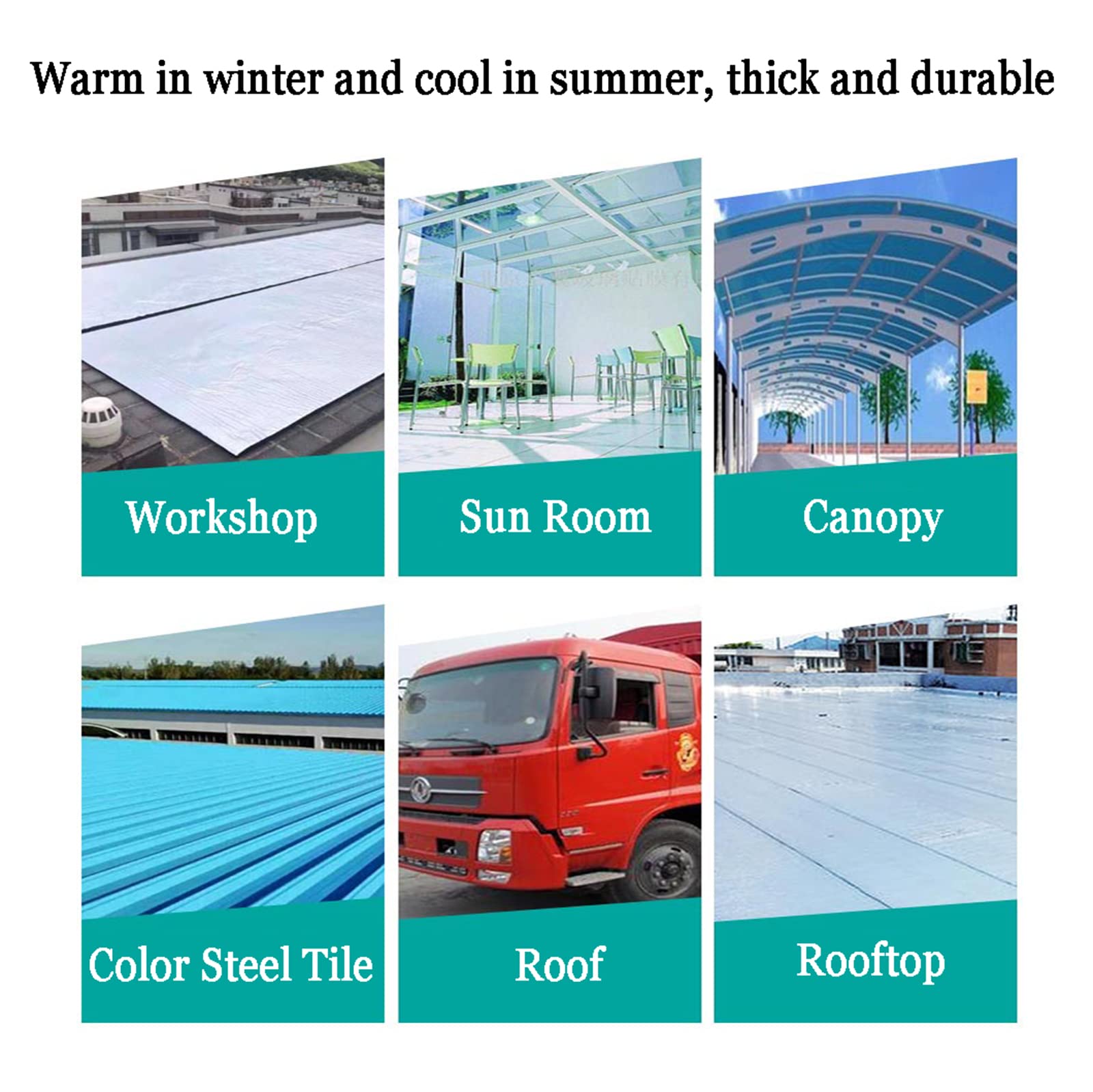 Aislamiento Acústico Térmico Aluminio Autoadhesivo para Coche Pared(5mm(thk),1 * 9M (9m²))