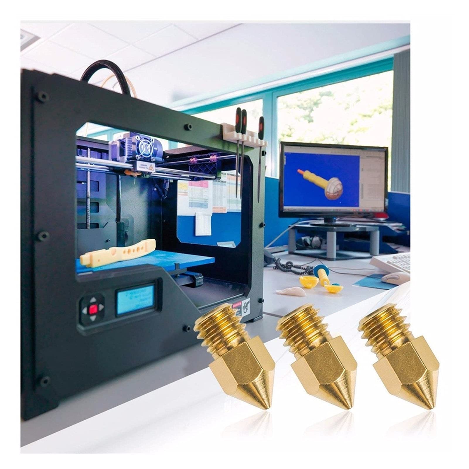 3D-Drucker-Düsensatz, V6 30-teilig, 10 Stück 0,35 Reinigungsnadeln, Extruder .4, Zubehör